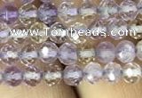 CAN210 15.5 inches 4mm round faceted ametrine beads wholesale