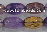 CAN22 15.5 inches 15*25mm faceted rice natural ametrine beads