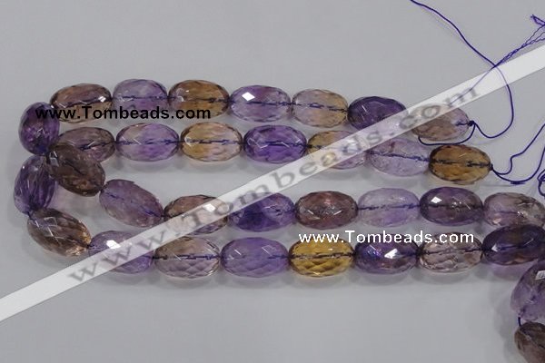 CAN22 15.5 inches 15*25mm faceted rice natural ametrine beads