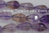 CAN24 15.5 inches 12*16mm faceted teardrop natural ametrine beads