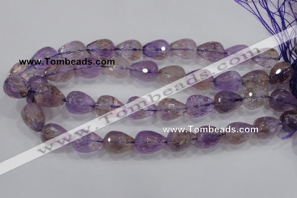 CAN25 15.5 inches 15*20mm faceted teardrop natural ametrine beads