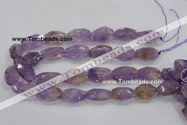 CAN30 15.5 inches 18*25mm faceted nugget natural ametrine beads