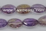 CAN32 15.5 inches 10*14mm faceted oval natural ametrine beads