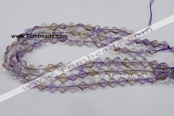 CAN35 15.5 inches 10*10mm diamond natural ametrine gemstone beads