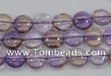 CAN41 15.5 inches 12mm flat round natural ametrine gemstone beads