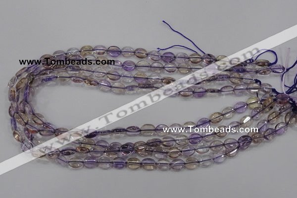 CAN46 15.5 inches 8*10mm oval natural ametrine gemstone beads