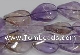 CAN53 15.5 inches 12*16mm twisted oval natural ametrine beads