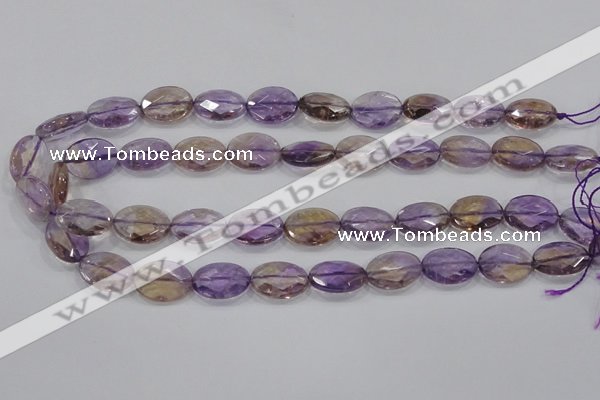 CAN56 15.5 inches 12*16mm faceted oval natural ametrine beads