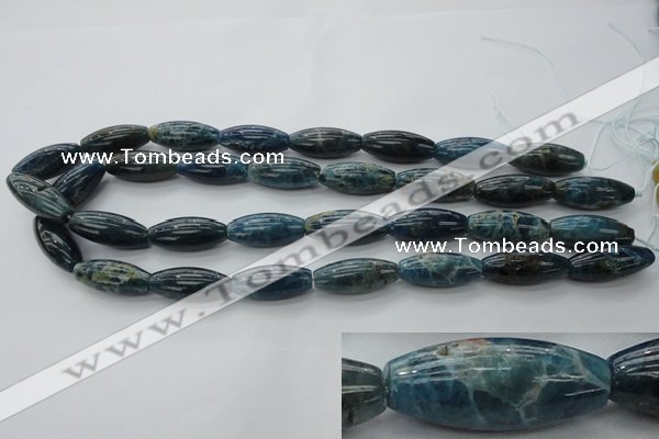 CAP310 15.5 inches 11*25mm rice natural apatite gemstone beads