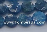 CAP388 15.5 inches 10mm faceted coin apatite gemstone beads