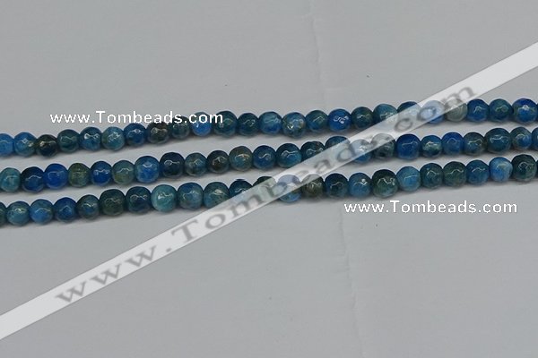 CAP521 15.5 inches 6mm faceted round apatite gemstone beads