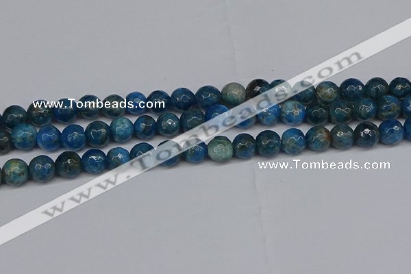 CAP522 15.5 inches 8mm faceted round apatite gemstone beads