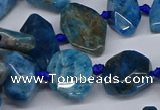 CAP535 15.5 inches 10*18mm - 16*30mm faceted freeform apatite beads