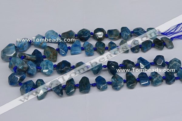 CAP535 15.5 inches 10*18mm - 16*30mm faceted freeform apatite beads