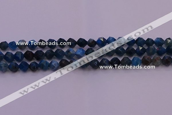 CAP562 15.5 inches 8mm faceted nuggets apatite gemstone beads