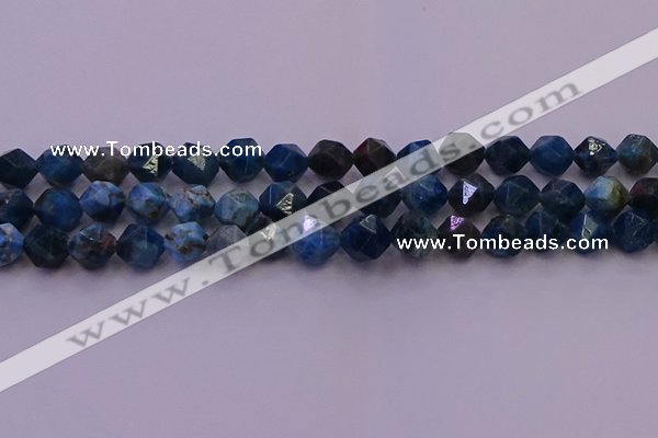 CAP563 15.5 inches 10mm faceted nuggets apatite gemstone beads
