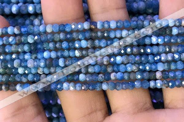 CAP615 15.5 inches 2*3mm faceted rondelle apatite gemstone beads