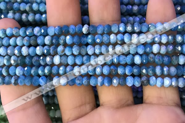 CAP616 15.5 inches 3*5mm faceted rondelle apatite gemstone beads