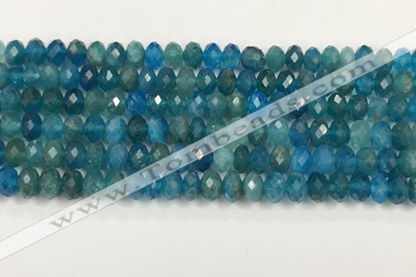 CAP625 15.5 inches 4*6mm faceted rondelle apatite beads