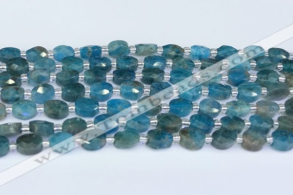 CAP700 15.5 inches 6*8mm faceted oval apatite beads