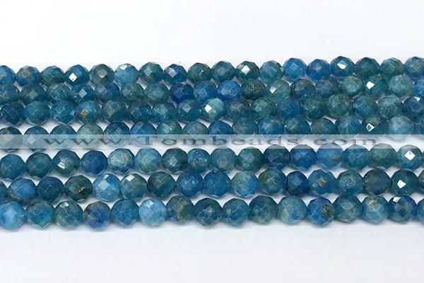 CAP741 15 inches 6mm faceted round apatite beads