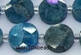 CAP751 15 inches 10mm faceted coin apatite beads