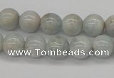 CAQ104 15.5 inches 12mm round AB grade natural aquamarine beads