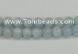 CAQ107 15.5 inches 4mm round A grade natural aquamarine beads