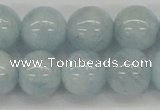 CAQ113 15.5 inches 16mm round A grade natural aquamarine beads