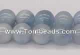 CAQ118 15.5 inches 12mm round AA grade natural aquamarine beads