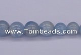 CAQ128 15.5 inches multi-size round natural aquamarine beads wholesale