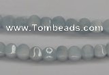 CAQ133 15.5 inches 6*6mm lantern natural aquamarine beads