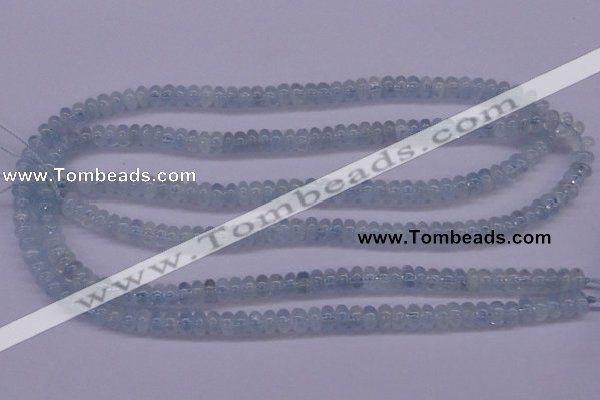 CAQ137 15.5 inches 3*5mm rondelle natural aquamarine beads