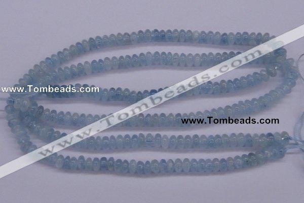 CAQ138 15.5 inches 3*6mm rondelle natural aquamarine beads