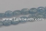 CAQ142 15.5 inches 8*10mm oval natural aquamarine beads wholesale