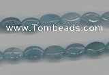 CAQ143 15.5 inches 8*10mm oval natural aquamarine beads wholesale