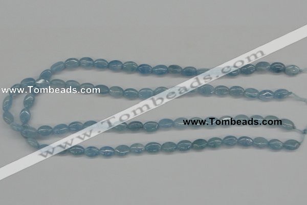 CAQ143 15.5 inches 8*10mm oval natural aquamarine beads wholesale