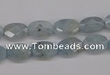 CAQ146 15.5 inches 8*12mm faceted oval natural aquamarine beads