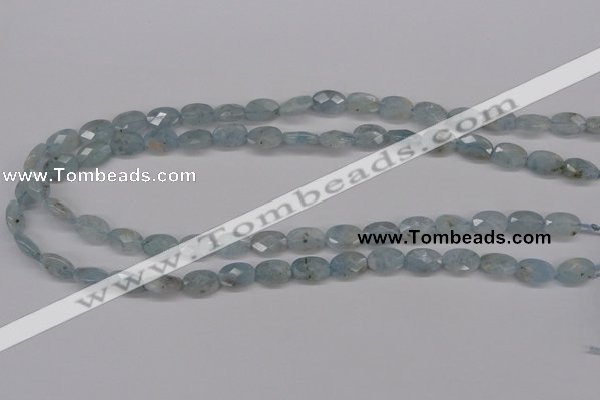 CAQ146 15.5 inches 8*12mm faceted oval natural aquamarine beads