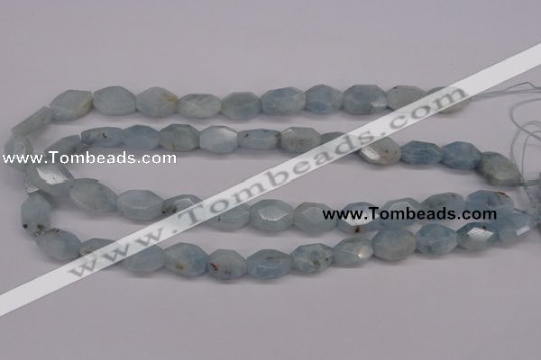 CAQ159 15.5 inches 12*16mm octagonal natural aquamarine beads