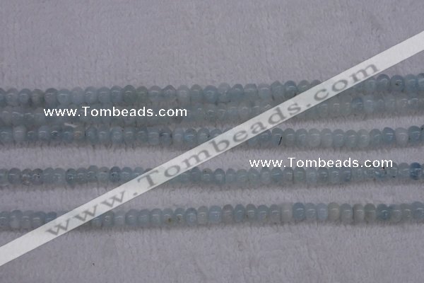CAQ161 15.5 inches 3*4mm rondelle natural aquamarine beads