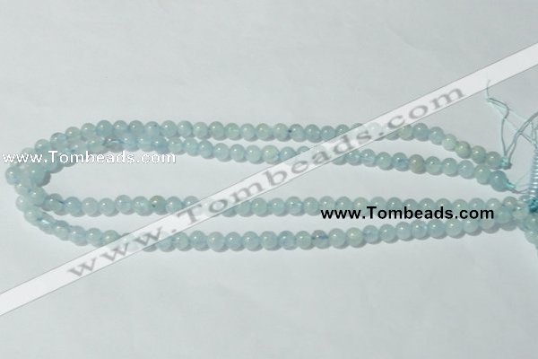 CAQ200 15.5 inches 6mm round natural aquamarine beads wholesale