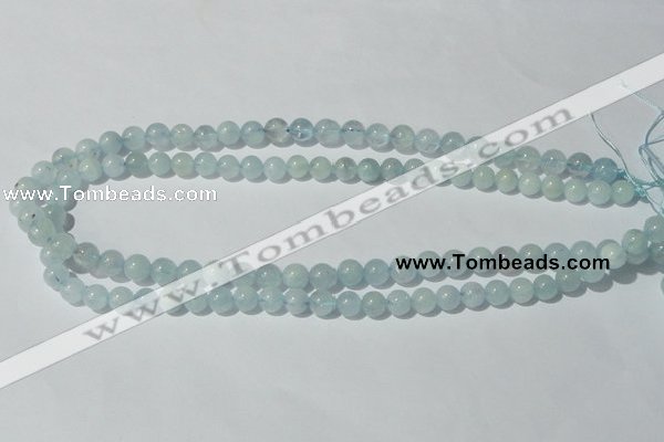 CAQ201 15.5 inches 8mm round natural aquamarine beads wholesale