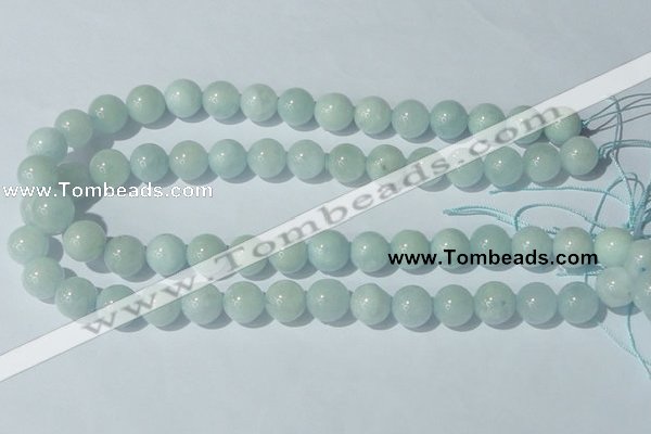 CAQ204 15.5 inches 13mm round natural aquamarine beads wholesale