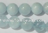 CAQ205 15.5 inches 14mm round natural aquamarine beads wholesale