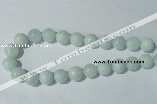 CAQ207 15.5 inches 18mm round natural aquamarine beads wholesale