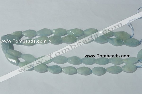 CAQ213 15.5 inches 14*22mm twisted natural aquamarine beads