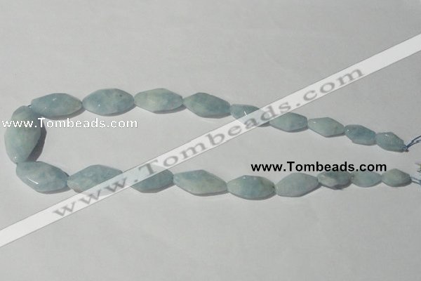 CAQ214 15.5 inches multi-size twisted natural aquamarine beads