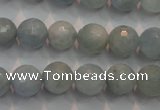 CAQ224 15 inches 10mm faceted round aquamarine beads wholesale