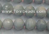 CAQ225 15 inches 12mm faceted round aquamarine beads wholesale